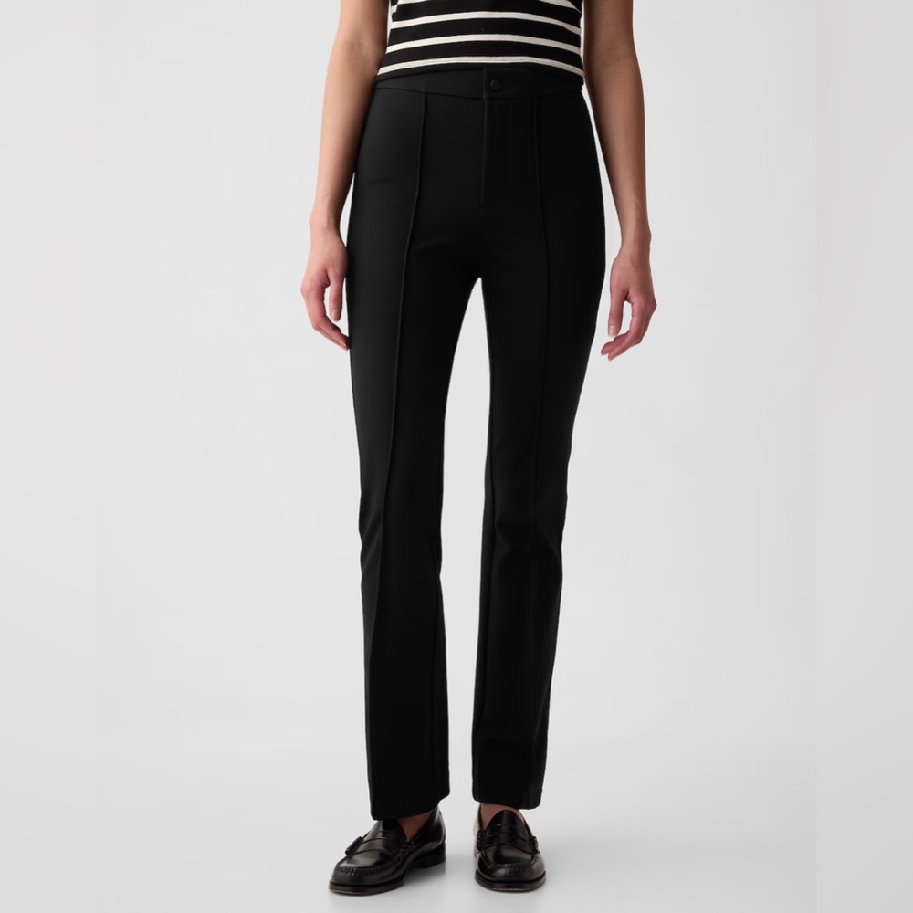 Like NEW! Gap mid rise ponte crop kick black pants size 12P
